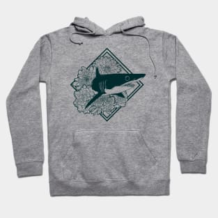 Floral Shark Hoodie